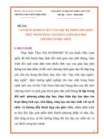 sáng kiến kinh nghiệm vận dụng sơ đồ tư duy vào việc hệ thống hóa kiến thức nhằm nâng cao chất lượng dạy học chương cơ học lớp 8