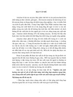 Nghiên cứu ảnh hưởng của một số yếu tố đến khả năng sinh tổng hợp amylase ngoại bào của chủng nấm mốc phân lập từ quy trình sản xuất rượu gạo truyền thống