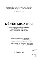 Giáo dục lý tưởng cách mạng cho thế hệ trẻ việt nam trong điều kiện lịch sử mới -2