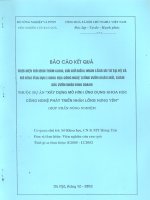 Xây dựng Mô hình ứng dụng khoa học công nghệ phát triển nhãn lồng Hưng Yên