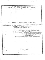 Xây dựng Mô hình ứng dụng khoa học công nghệ để phát triển kinh tế xã hội xã An Thành, huyện An Khê tỉnh Gia Lai