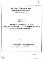 Vai trò của hương ước trong quản lý xã hội của vùng nông thôn đồng bằng bắc bộ