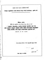 Thực trạng , giải pháp ,đổi mới  doanh nghiệp nhà nước do địa phương quản lý