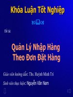 Quản lý nhập hàng theo đơn đặt hàng