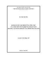 đánh giá mức độ thích ứng công việc của sinh viên tốt nghiệp ngành kế toán trường cao đẳng kinh tế tài chính thái nguyên