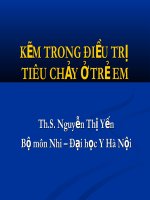 tài liệu nhi khoa -Kẽm trong điều trị tiêu chảy ở trẻ em - ĐH y Hà Nội
