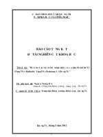 Điều tra tầm vóc và khả năng sinh sản của đàn bò nái lai f1 (vàng VN x redsinhi; VàngVN x brahman) tại quảng trị
