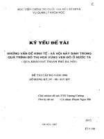 Vấn đề kinh tế xã hội trong quá trình đô thị hóa vùng ven đô ở nước ta