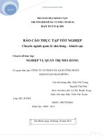 báo cáo thực tập tại công ty cổ phần du lịch công đoàn   khách sạn rạng đông