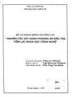 Nghiên cứu xây dựng phương án điều tra tiềm lực khoa học công nghệ