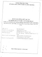 Xây dựng mô hình xử lý nước cấp sinh hoạt cho cụm dân cư vùng đồng bào dân tộc Khmer