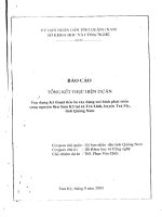 Ứng dụng tiến bộ kỹ thuật xây dựng Mô hình phát triển vùng nguyên liệu Sâm K5 tại xã Trà Linh, huyện Trà My, tỉnh Quảng Nam