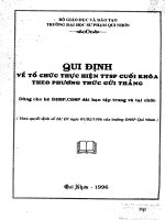 Quy định về tổ chức thực hiện TTSP cuối khóa theo phương thức gửi thẳng