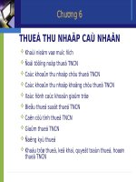 Chương 6: Thuế thu nhập cá nhân