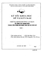 Định hướng cơ bản về công tác thanh niên trong tiến trình hội nhập khu vực và thế giới