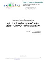 Hướng dẫn sử dụng, thực hành phần mềm viễn thám ENVI (cực hay) phần 3