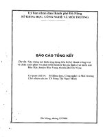 Xây dựng Mô hình ứng dụng tiến bộ kỹ thuật trồng trọt và chăn nuôi phục vụ phát triển kinh tế hộ gia đình ở xã miền núi Hòa Bắc, huyện Hòa Vang, thành phố Đà Nẵng