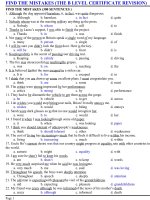 FIND THE MISTAKES 300 sentenceslevel b