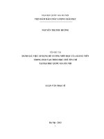đánh giá việc áp dụng đề cương môn học của giảng viên trong đào tạo theo học chế tín chỉ tại đại học quốc gia hà nội
