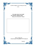 Tài liều đào tạo Nghề Kỹ thuật trồng hoa