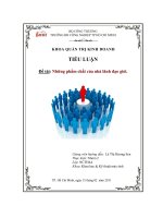 Những phẩm chất của nhà lãnh đạo giỏi