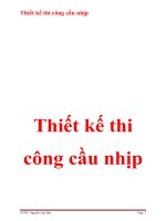 Luận văn Thiết kế thi công cầu nhịp