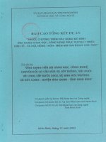 Ứng dụng tiến bộ khoa học công nghệ chuyển đổi mùa vụ cơ cấu cây trồng, vật nuôi và cung cấp nước sạch, vệ sinh môi trường xã Đức Long, huyện Nho Quan, tỉnh Ninh Bình