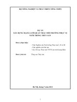 dự án xây dựng mạng lưới quan trắc môi trường phục vụ nuôi trồng thủy sản