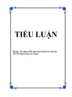 Xây dựng chiến lược kinh doanh cho nhà máy xay xát sanh lợi tại an giang