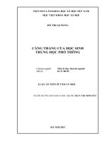 căng thẳng của học sinh trung học phổ thông