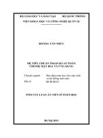 tóm tắt luận án tiếng việt hệ tiêu chuẩn tham số an toàn cho hệ mật rsa và ứng dụng