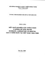 Kết quả nghiên cứu thích nghi 3 giống dê sữa Ấn Độ barbari, jumnapari và beetal qua 4 năm nuôi tại Việt Nam 1994 1998