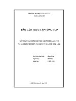 Kế toán xác định kết quả kinh doanh của xí nghiệp chế biến và dịch vụ cao su Đắk Lắk