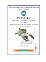 Thẩm định tài sản đảm bảo trong hoạt động cấp tín dụng của các ngân hàng hiện nay