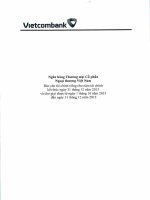ngân hàng thương mại cổ phần ngoại thương việt nam báo cáo tài chính riêng cho năm tài chính 31 tháng 12 năm 2013 từ 1 tháng 10 đến 31 tháng 12 năm 2013