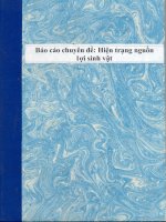 Hiện trạng nguồn lợi sinh vật