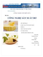 báo cáo công nghệ sản xuất bơ