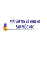 siêu âm tụy và khoang sau phúc mạc