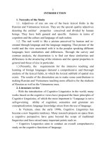 Đặc trưng ngữ nghĩa nhóm tính từ chỉ kích thước (trên ngữ liệu tiếng nga và tiếng việt bản tóm tắt tiếng anh