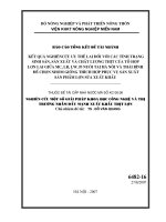 Kết quả nghiên cứu ưu thế lai đối với các tình trạng sinh sản, sản xuất và chất lượng thịt của tổ hợp lợn lai giữa MC, LR, LW, Pi nuôi tại Hà Nội và Thái Bình để chọn nhóm giống thích hợp phục vụ sản xuất sản phẩm lợn sữa xuất khẩu