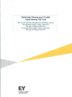 ngân hàng thương mại cổ phần ngoại thương việt nam báo cáo tài chính hợp nhất đã được soát xét  cho giai đoạn từ 1 tháng 1 đến 30 tháng 6 năm 2014 và từ 1 tháng 4 đến 30 tháng 6 năm 2014