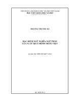 đặc điểm ngữ nghĩa-ngữ pháp của vị từ quá trình tiếng việt