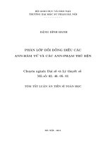 tóm tắt luận án  phân lớp đối đồng điều các ann hàm tử và các ann phạm trù bện