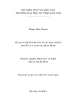 tóm tắt luận án về quan hệ số khuyết và sự phụ thuộc của ánh xạ phân hình