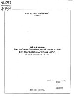 ảnh hưởng của biến động tỷ giá hối đoái đến mặt bằng giá trong nước