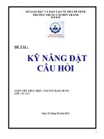 kỹ năng giao tiếp kỹ năng đặt câu hỏi