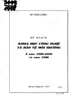 Kế hoạch khoa học công nghệ và bảo vệ môi trường 1996