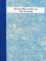 Kết quả điều tra thủy sản tỉnh An Giang