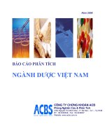 báo cáo phân tích nghành dược tại việt nam