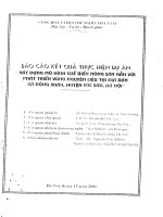 Xây dựng Mô hình chế biến nông sản gắn với phát triển vùng nguyên liệu tại địa bàn xã Đồng Xuân, huyện Sóc Sơn, Hà Nội